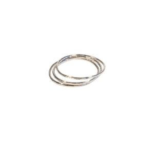 Set of three silver stacking rings, size 7